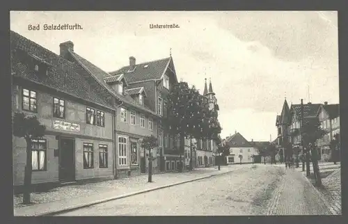 141669 AK Bad Salzdetfurth Unterstraße Sool Bade Anstalt Karl Schirmer um 1920