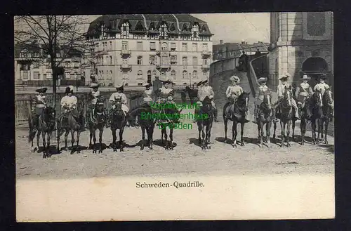 124747 AK Frankfurt am Main 1906 Grosses Reiterfest im Hippodrom Schweden Quadr