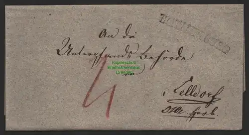 B9932 Altdeutschland Vorphila Briefhülle Rothenburg um 1810 ohne Inhalt Zelldorf