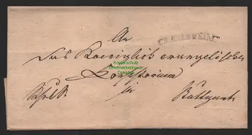 B9928 Altdeutschland Vorphila Briefhülle Crailsheim um 1810 ohne Inhalt