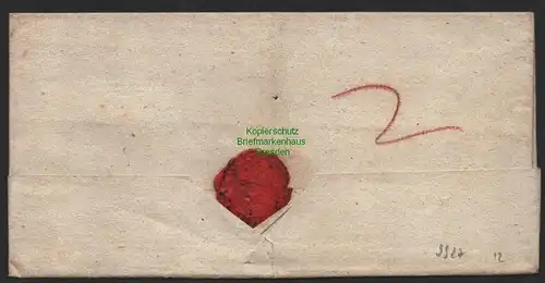 B9927 Altdeutschland Vorphila Briefhülle Calw um 1810 ohne Inhalt an den König