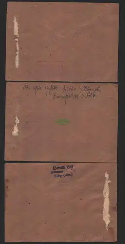 B9869 3x Brief SBZ Gebühr bezahlt 1945 Klötze Kr. Gardelegen nach Nienhagen bei