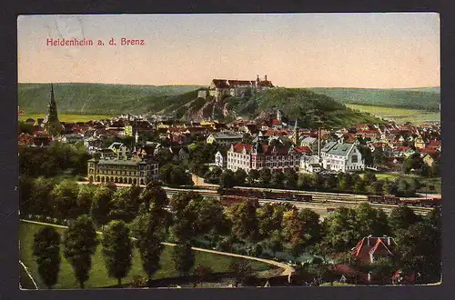 80172 AK Heidenheim an der Brenz 1916 mit Bahnhofsgelände