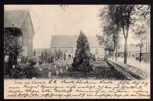 79624 AK Edewecht Friedhof Kirche 1907