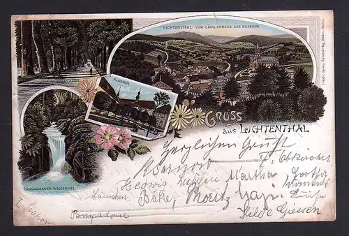 99861 AK Geroldsauer Wasserfall  Geroldsau Lichtental bei Baden-Baden um 1900