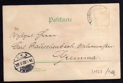 97953 AK Lommatzsch 1902 Litho Post  Schule Bahnhof Rathaus Amtsgericht Hotel