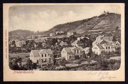72693 AK Niederlössnitz Villen Wohnhäuser Kötzschenbroda 1901