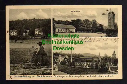 120963 AK Valtental Niederneukirch 1915 Valtenberg Georgenbad Elisabet Stiftung