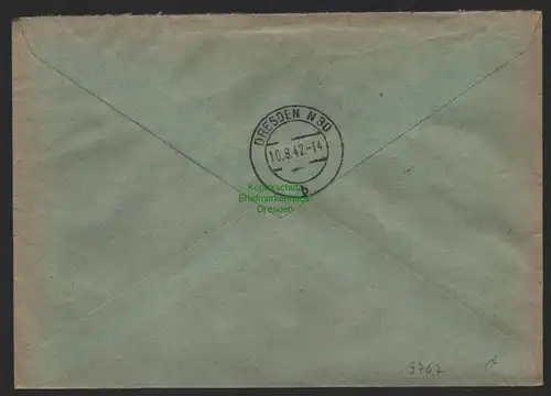 B9767 R-Brief Gebr. Hörmann A.-G. Trebnitz (Schles) Paul Scholz 1942