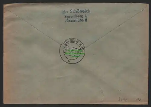 B9742 R-Brief Gebr. Hörmann A.-G. Spremberg (Niederlausitz) 1 Ida Schöneich 1943