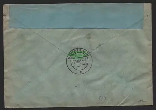 B9722 R-Brief Gebr. Hörmann A.-G. Schwarzenberg Erzgeb 432 Willy Schmiedel 1943