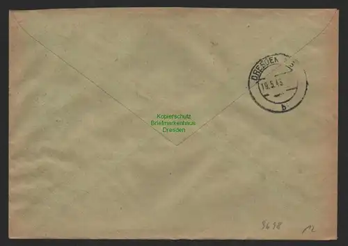 B9698 R-Brief Gebr. Hörmann A.-G. Posen 4 c Gebr. Miethe 1943 Schokolade Konfekt