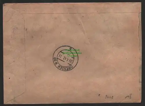 B9668 R-Brief Gebr. Hörmann A.-G. Reichenberg-Frenzendorf Sudetenl Albert Dres