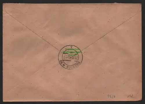 B9536 R-Brief Gebr. Hörmann A.-G. Leipzig S 3  Oskar Humann o.H.G. 1943 Zucker