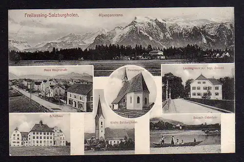 94293 AK Freilassing Salzburghofen 1912 Schule Obere Hauptstraße Grenze Zollamt
