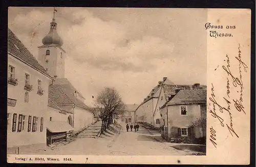 77067 AK Wiesau 1903 Kirche Kirchstraße