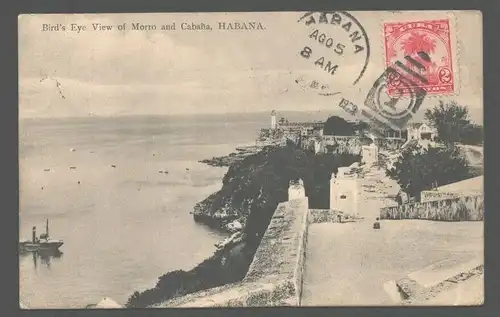 141830 AK Habana Cuba 1909 Havanna Kuba nach Altenberg Sachsen