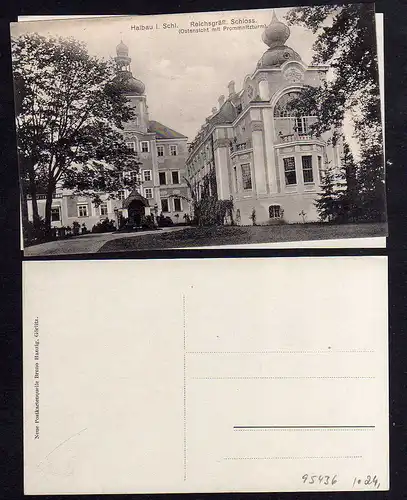 95436 AK Halbau in Schlesien um 1910 Reichsgräfl. Schloss Promnitzturm