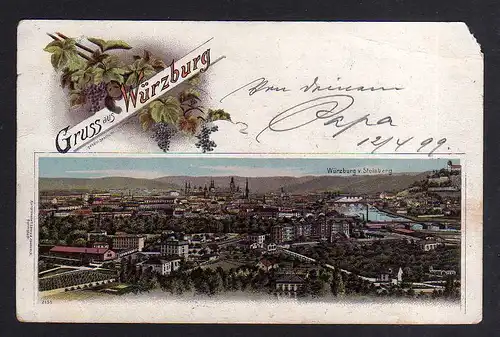 94724 AK Litho Würzburg 1899