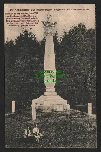 140258 AK Altenbergen Georgenthal Candelaber  1912 Finsterbergen