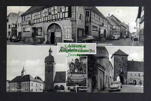 132517 AK Billigheim Pfalz Ingenheim Metzgerei Gaststätte Hauck Purzelmarkt