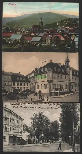 150114 3 AK Bad Ilmenau Thür. Wald Lindenstraße 1910 Hotel Tanne