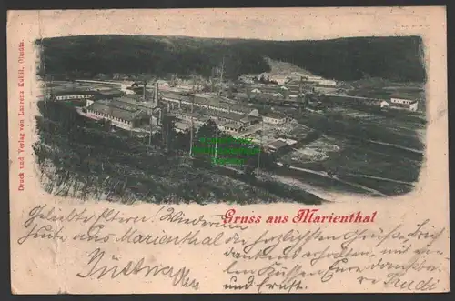 144821 AK Marienthal bei Olmütz Panorama Fabrikansicht 1900