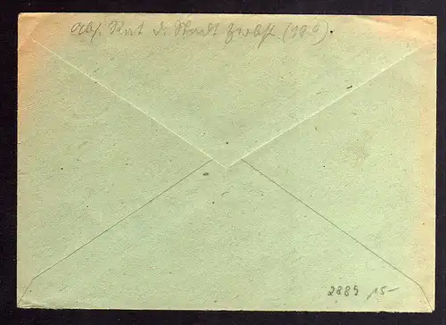 h2889 Handstempel Bezirk 20 Zerbst Bedarfsbrief nach 10.7.48 Kupferzell Württemb