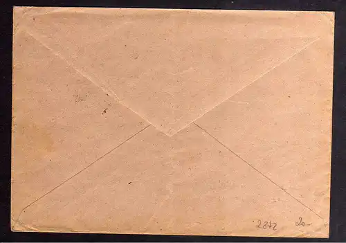 h2872 Handstempel Bezirk 20 Magdeburg abgedeckt Postsache Schwerin Drucksache No