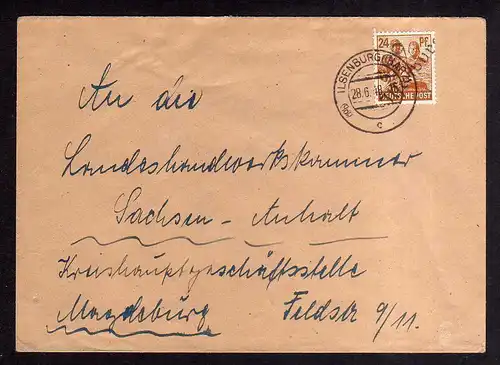 h1786 Handstempel Bezirk 29 Ilsenburg gepr. Modry BPP Bedarf Landeshandwerkskamm