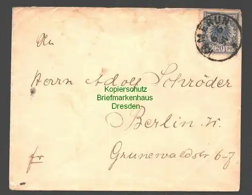 B7878 Kamerun 1891 Vorläufer V48b Brief Dr. Schröder nach Berlin geprüft BPP