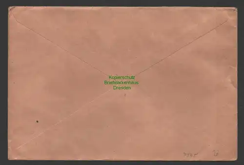 B7375 DR Brief Fahrbares Postamt 1937 700 Jahre Berlin Marke 648 aus Block 9