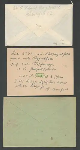 B5709 Gebühr bezahlt 1945 3 Belege Burgstädt Sachs. Schuhgeschäft Ulbricht