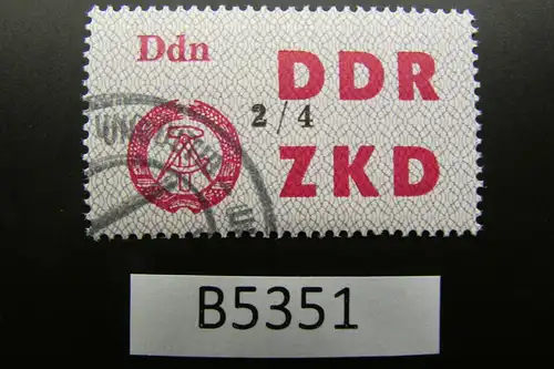 B5351 DDR ZKD C 48 IV Ddn 2/4 ungültig gestempelt, voller Originalgummi