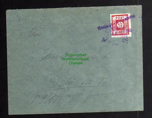 B3420 Brief Ostsachsen 46Aa 1945 Notstempel Neusalza Spremberg nach Löbau