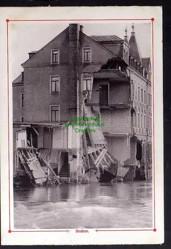 B2760 Hochwasser Katastrophe 1897 Deuben zerstörtes Wohnhaus