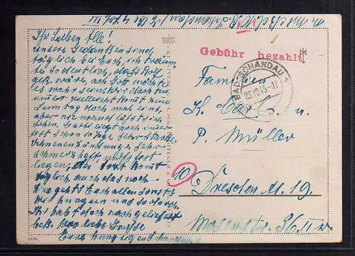 B237 SBZ Gebühr bezahlt 1945 Karte Bad Schandau