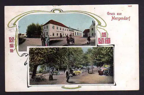 99233 AK Mergendorf bei Riesa Gasthof 1909