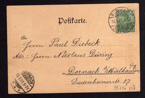 99736 AK Barmen Litho 1901 Konkordia