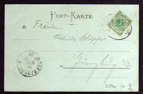 98861 AK Müllheim Baden Mondscheinkarte 1899