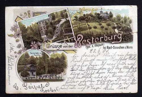 98182 AK Westerburg bei Bad Sooden Werra Litho 1901 Restaurant Tanzplatz