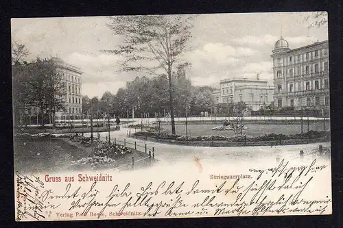 97000 AK Schweidnitz Schlesien Swidnica Striegauerplatz 1900