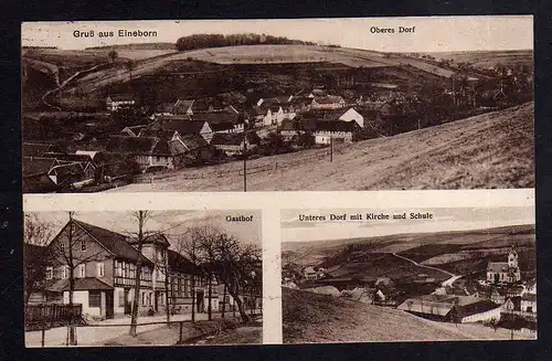 94147 AK Eineborn Oberes Dorf Gasthof Kirche Schule Unteres Dorf 1928