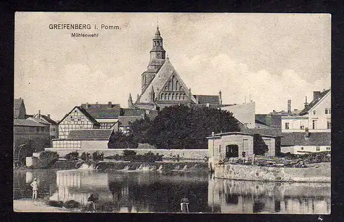 94038 AK greiffenberg Pommern Mühlenwehr 1908