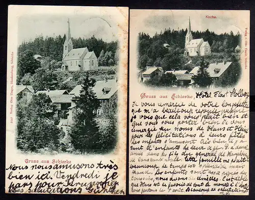 94218 2 AK Schierke Kirche 1900