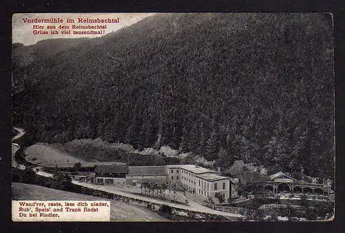 93004 AK Schlesien Vordermühle im reimsbachtal Fiedlers Gasthaus