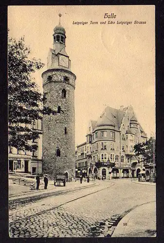 93301 AK Halle Saale Leipziger Turm Ecke Leipzige Strasse 1914