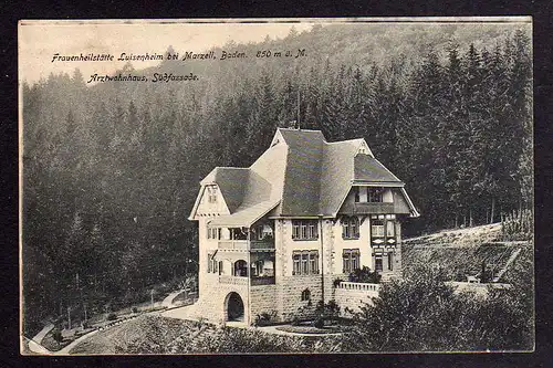 93481 AK Marzell Frauenheilstätte Luisenheim Arztwohnhaus Südfassade 1908