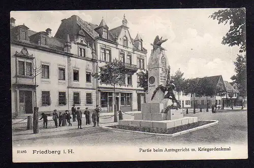 93359 AK Friedberg Hessen 1904 Amtsgericht Metzgeri Kriegerdenkmal