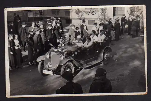 93448 AK Solingen 1931 Wagenfahrer Paul Ohliges Fest Umzug Auto Oldtimer KFZ Ken